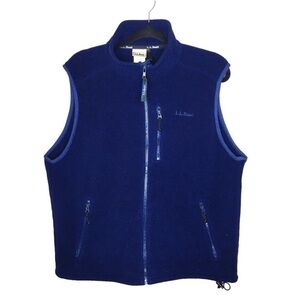 Vintage L.L. Bean Men’s Fleece Full Zip Vest Synchilla Blue